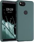 kwmobile Case Compatible with Google Pixel 2 Case - Soft Slim Protective TPU Silicone Cover - Forest Green