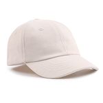 PEECABE Baby Boys Girls Plain Baseball Caps Cotton Toddler Hat Kids Classic Cap Children Sun Hats Spring Summer 1-5Y (54CM(6-10Y), Beige)