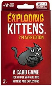 Exploding Kittens Original 2 Player Edition - Hilarious Games for Family Game Night - Funny Card Games for Ages 7 and Up - 56 Cards