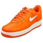 Nike Men's Air Force 1 Low Retro Shoes Basketball, Safety Orange Summit White, 9 UK