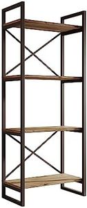 MB Muebles Bonitos | Étagère | Bibliothèque | Style Industriel | Meuble de Rangement | Dossiers A4 | Structure Métallique Noir | Panneau Mélaminé Couleur Pin Atlantique | Modèle Factory E1