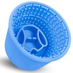 ZOURYNUA Slow Feeder Dog Bowls, Silicone Dog Food Bowls for Small Medium Large Breed, Non-Slip Design with Suction Cups Slow Down Pet Eating Speed, Anxiety Reduced & Fun Added (Blue)