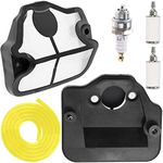 ZAMDOE Air Filter Parts Kit for Husqvarna 36 41 136 136LE 137 137E 141 141LE 142 142E Chainsaw, Replaces 530029811, with Spark Plug Fuel Line Fuel Filter