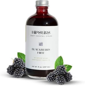 HipStirs Blackberry Mint Syrup for Cocktails - Real Ingredients Make our Blackberry Syrup for Drinks a Perfect Blackberry Sangria Mix - Fresh Blackberry Puree Infused Syrup (Blackberry Mint, 8 Fl Oz)