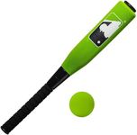 Franklin Sports MLB Kids Foam Baseball Bat + Ball Set - Jumbo Oversize Tball + Baseball Bat + Foam Ball for Kids + Toddlers - Green - 24" (Pack of 1)