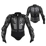 Adult Chest Protector Motocross Gear for Men, Motorcycle Dirt Bike Gear, Back Spine Chest Protection Body Armor Jacket (as1, Alpha, l, Regular, Regular) Black