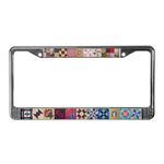 CafePress Lisa's Quilt Chrome License Plate Frame