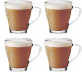 Get Goods Cappuccino Tea Coffee Latte Hot Chocolate Cups Mugs Glasses (Set Of 4)