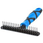 GROOM PROFESSIONAL Undercoat Rake for Dogs - Deshedding Brush for Dogs - Deshedding & Dematting Tool for Dogs & Cats - Removes Undercoat from Dog's Coat - Non-Slip Grip Handle