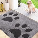 FCSDETAIL Dirt Trapper Indoor Door Mat 50 x 80 cm, Washable Entrance Rug, Absorbent Dog Doormat for Muddy Paws, Inside Mat for front door, Entryway, Pets