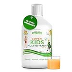 Swedish Nutra Kids Multivitamin Liquid - Pack of 500ml, 33 Day Supply | Orange Flavour with 28 Active Ingredients | 100% Natural Flavour | High Absorption Rate | for Infants and Childrens Growth