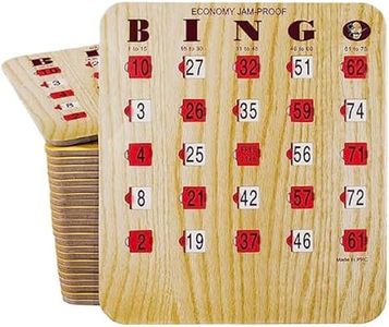 MR CHIPS Jam-Proof Fingertip Slide Bingo Cards with Sliding Windows - 10 Pack in Tan Style