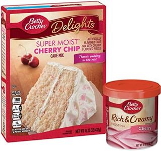Betty Crocker Cherry Chip Cake Mix and Cherry Frosting Bundle (2 Items)