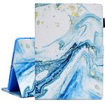 AUSMIX for iPad Mini 5 Case, Mini 4 Mini 3 Mini 2 Protective Cover, PU Leather Smart Auto Wake/Sleep Case with Stand Card Slot Pencil Holder for iPad Mini 7.9 Inch,Blue Marble