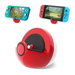 Antank Charging Dock Compatible with Nintendo Switch and Switch Lite, no Projection Charging Stand , Mini Portable Docking Station Easy for Travel Red & White