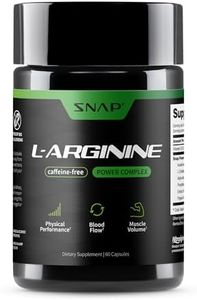 Snap L Arginine Capsules - Blood Circulation Supplements with Nitrosigine & L Citrulline for Natural Energy, Increase Blood Flow & Muscle Growth, Herbs for Cardio Health (60 Capsules)