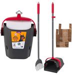 Arm & Hammer Pooper Scooper for Extra Large Dogs Heavy Duty, Outside Yard Dog Poop Scoop Pet Waste Clean Up with Bag Attachment - 2 Waste Bags Included