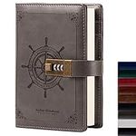 B6 Leather Journal with Lock, Three
