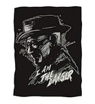 Just Funky OFFICIAL Breaking Bad I Am The Danger Heisenberg 115cm x 150cm Warm Fleece PREMIUM Throw Gift Blanket