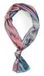 ONE ECHELON Satin Silk Ombre Long Scarf for Women Lightweight Fashion Scarves in Print Floral Pattern (Marble Glaze)