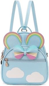 KL928 Girls Mini Backpack Bowknot Polka Dot Cute Small Daypacks Convertible Shoulder Bag Purse for Women