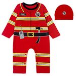 Paddy Field Baby Girls Boys Fire Chief Costume Bodysuit (Firefighters, 12-18 Months)