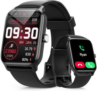 Tensky Smart Watch for Men/Women, 1.85'' HD Activity Smartwatch for Android/iPhone/Samsung/(Bluetooth Call), Alexa Built-in, 100+ Sport Modes Fitness Digital Tracker, Sleep/Heart Rate/SpO2 Monitor