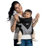 LITTLEBUM Monochrome Shoulder Baby Carrier | Ergonomic, Adjustable & Durable, Lightweight, Breathable, Adjustable And Perfect Ideal For Outdoor Use, With Added Pockets For Convenience, Toddler