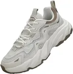 Beita Women's Fashion Sneakers Walking Shoes for Men Running Tennis Shoes Breathable Anti Slip, Beige Gray, 6