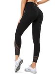 Yvette Workout Leggings for Women, High Waist Buttery Soft Non See-Through Workout Running Tights, 09A Black