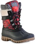 Storm by Cougar Women's Winter and Snow Boots, Red Check Plaid, 6