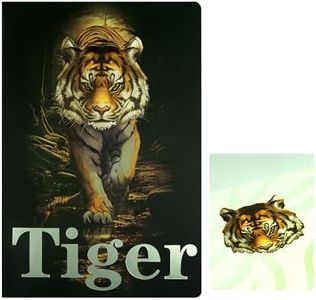 CNYTPE 3D Pop-Up Carved Animal Notebook Journal – Holographic Cut-Out Window Design, 5.3×8 inch 200 Pages Hardcover 3D Notebook for Women & Men(Tiger)