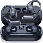 Open Ear Headphone Bluetooth 5.4 True Wireless Earbud with Earhook 5H Playtime Sports Ear Bud with Mic IPX6 Sweatproof Over Ear Earphone 500mAh Powerful Digital Display Charging Case for Running Work