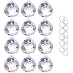 Crystalsuncatcher Clear Glass Crystal Ball Prism Feng Shui Lamp Hanging Drop Chandelier Pendants Suncatchers Pack of 12 pcs(20mm)