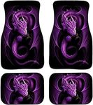 Biyejit Purple Dragon Car Floor Mats for Women Men All Weather Heavy Duty Rubber Car Mats Protection Rugs Set 4 PCS Universal Fit SUV Truck & Van