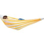 PNAEUT Mayan Hammock, Handwoven XL Thick Soft Rope Hammocks for Outdoor Indoor, Max 600 lbs Capacity, Tree Straps & Carabiners Included (Sunflower), A01YSB08