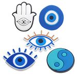 Evil Eye Amulet Shoe Charm for Croc Bracelet Clog Shoe Decoration Charm Gifts for Boy Girl Men Women, Polyvinyl Chloride