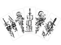 S.A.V.I 5pcs. Temporary Tattoo Stickers Combo Of Sword, Snake on Cross, Skull, Scorpoin, Flowers Mix Designs For Men Girls Boys Women Size 10.5x6cm Black