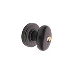 Baldwin 5225.ENTR Egg Style Keyed Entry Door Knob Set with Classic Rosette the E