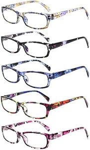 5 Pack Computer Reading Glasses Men and Women Anti Eyestrain Blue Light Blocking Glasses for Reading (5 mix-2, 2.25, multiplier_x)