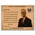 Gugan's Gifts Personalized Wooden Photo Frames | Happy Retirement Gift for Father | Mother | Uncles | Aunt | Colleagues | Boss (8 X 6 Inches)