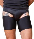 Bandelettes Original Patented Elastic Anti-Chafing Thigh Bands *Prevent Thigh Chafing* - Black Unisex Size E