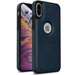 Pikkme Back Cover | Flexible Pu Leather | Full Camera Protection | Raised Edges | Super Soft-Touch | Bumper Case for iPhone Xs Max (Blue)