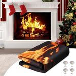 CADARA Magnetic Fireplace Cover, Fireplace Blocker Blanket Stops Overnight Heat Loss, Adjustable Fireplace Draft Stopper Save Energy, Fireplace Insulation 39" W x 32" H