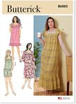 Butterick Misses' Pullover Top, Nightgown and Shorts Sewing Pattern Kit, Design Code B6883, Sizes L-XL-2XL