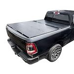 Black Series Hard Solid Tri-Fold Tonneau Cover 2009-2023 Ram 5.7' Short Box - Non-Rambox