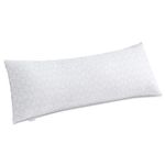 Oubonun Luxury Adjustable Full Body Pillow, Supportive Fluffy Long Bed Pillow for Sleeping, Large Pillow for Side Sleepers,Premium Honey-Bomb Design, White-Grey Side