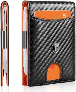 Gostwo Slim Wallet for Men Minimalist Front Pocket Bifold Wallet ID Window Card Case with Money Clip Thin Credit Card Holder