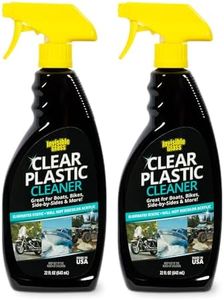 Invisible Glass 92084-2PK 22-Ounce Clear Plastic Cleaner for RVs, Cars, Boats, Bikes, and Side-by-Sides Use on Helmet Visors, Acrylic Windows, and More Streak and Haze Free Anti-Static, Pack of 2