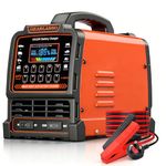 GEARLASSO 12V 24V Car Battery Charger Heavy Duty, 0-15A Automatic Battery Maintainer with Auto Shutoff, 10 Charging Modes incl. CV/CC & Strong Mode, Smart Trickle Charger for Car Truck Motorcycle RV